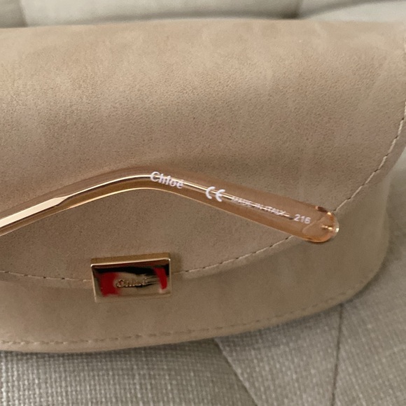 Chloe Gold Sunglasses with Tan Lenses - Picture 5 of 7